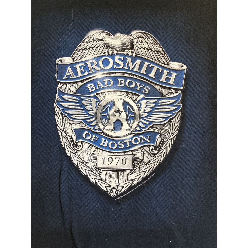 Aerosmith T-Shirt Bad Boys Of Boston 1970 Concert Tour Mens Large 2015 style